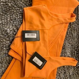 Orange Crop Flare Pants Set